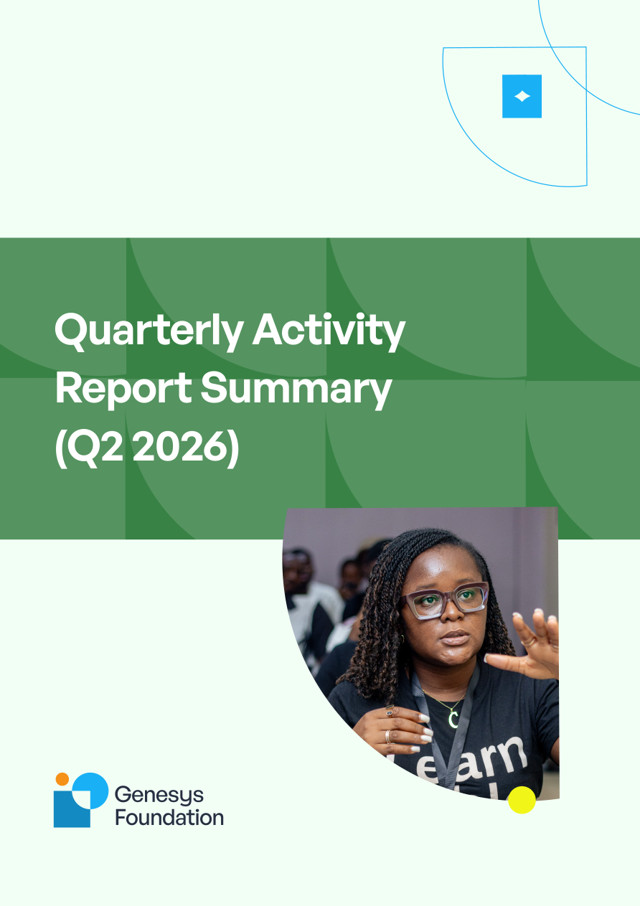 Genesys Foundation Quarterly Activity Report (Q2 2026)